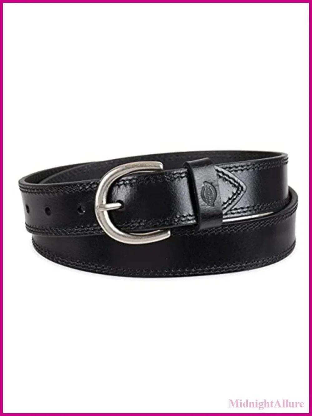Genuine Leather Casual Workwear Jean Belt Round Harness Buckle